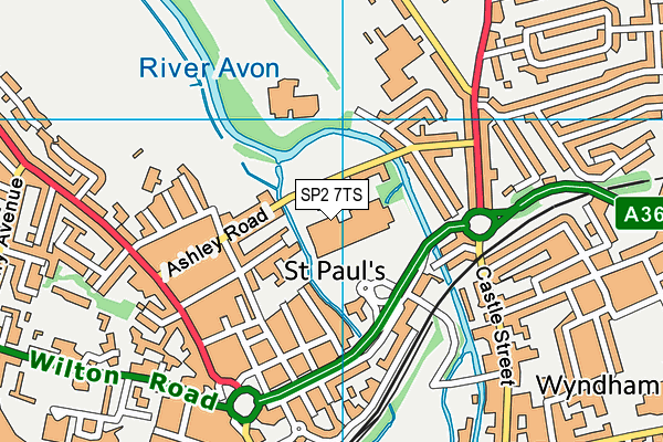 SP2 7TS map - OS VectorMap District (Ordnance Survey)