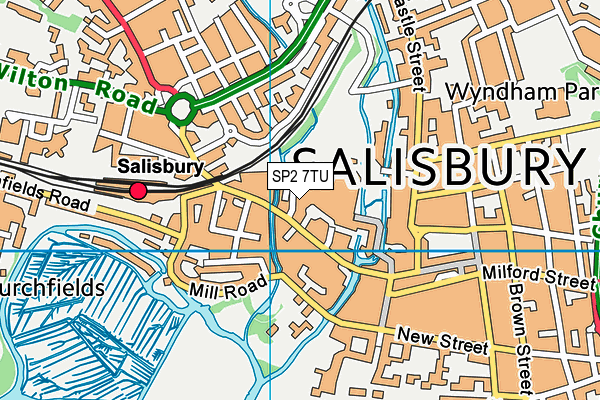 SP2 7TU map - OS VectorMap District (Ordnance Survey)