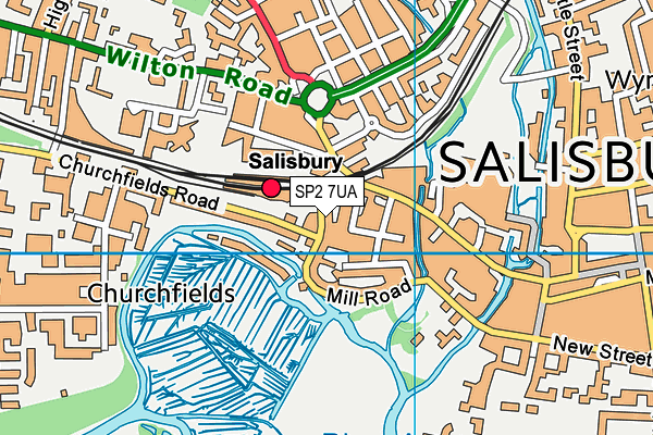 SP2 7UA map - OS VectorMap District (Ordnance Survey)