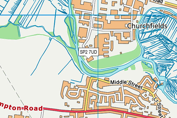 SP2 7UD map - OS VectorMap District (Ordnance Survey)