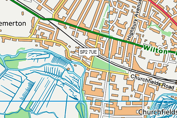 SP2 7UE map - OS VectorMap District (Ordnance Survey)