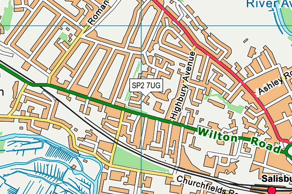 SP2 7UG map - OS VectorMap District (Ordnance Survey)