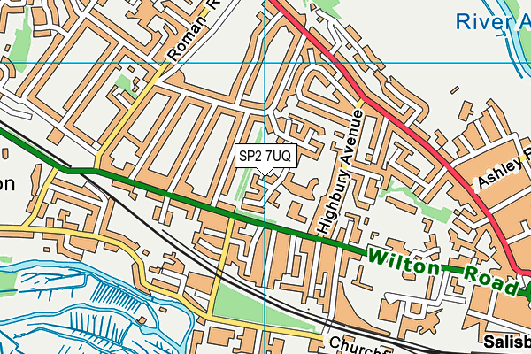 SP2 7UQ map - OS VectorMap District (Ordnance Survey)