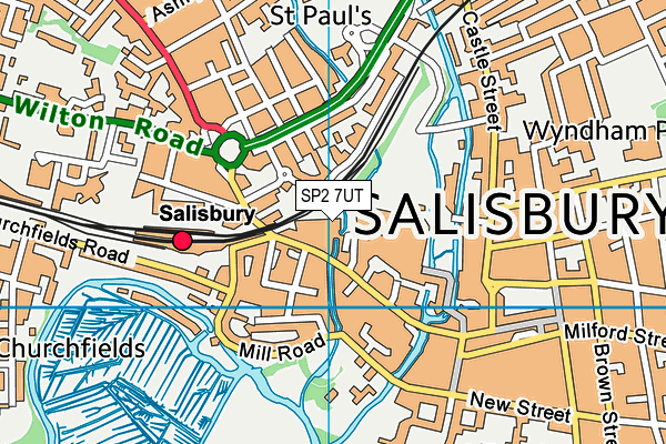 Sports Direct Fitness (Salisbury) map (SP2 7UT) - OS VectorMap District (Ordnance Survey)