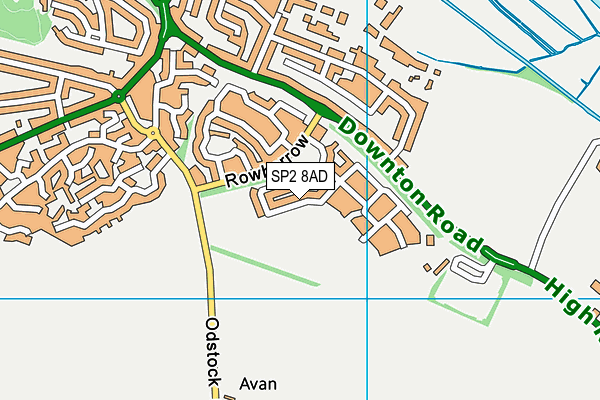 SP2 8AD map - OS VectorMap District (Ordnance Survey)