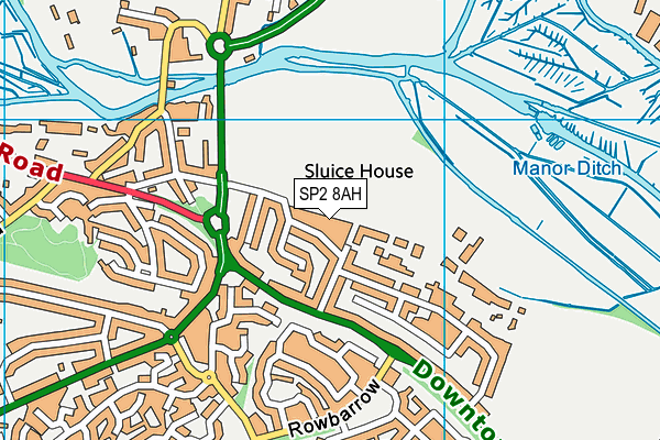 SP2 8AH map - OS VectorMap District (Ordnance Survey)