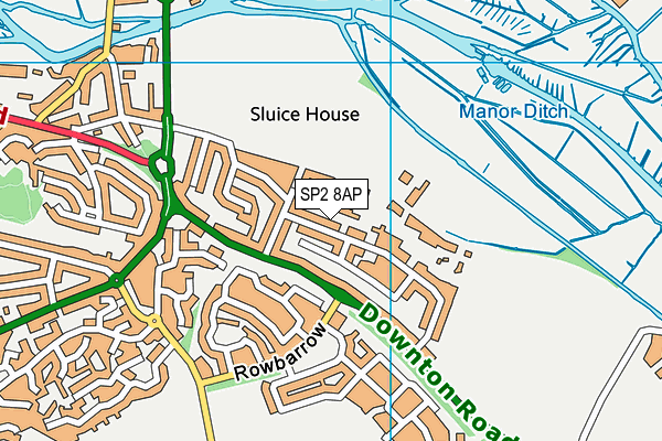 SP2 8AP map - OS VectorMap District (Ordnance Survey)