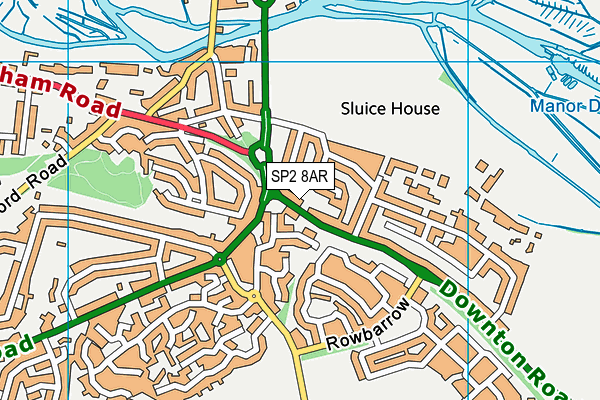 SP2 8AR map - OS VectorMap District (Ordnance Survey)