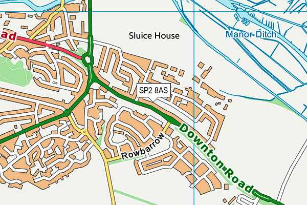 SP2 8AS map - OS VectorMap District (Ordnance Survey)