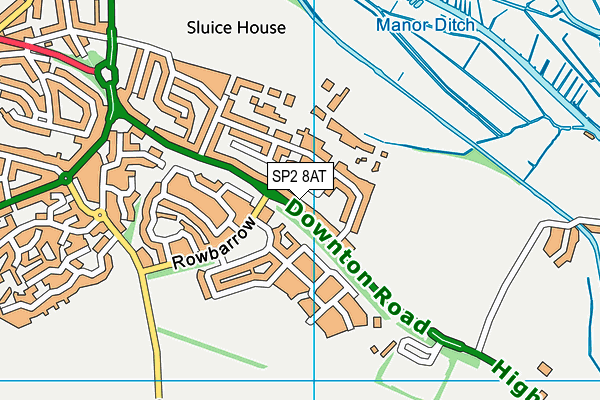 SP2 8AT map - OS VectorMap District (Ordnance Survey)