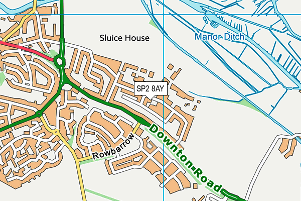 SP2 8AY map - OS VectorMap District (Ordnance Survey)