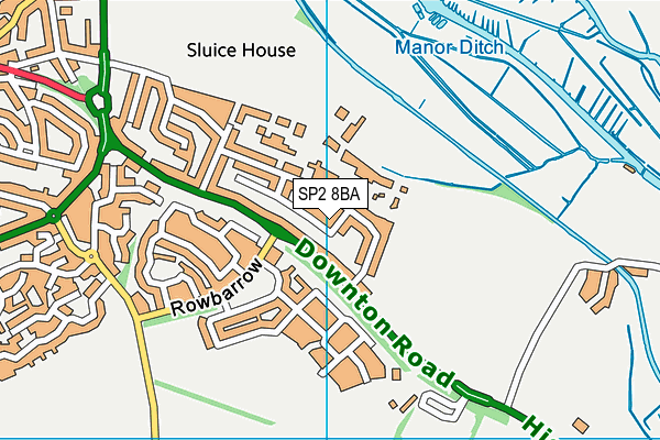 SP2 8BA map - OS VectorMap District (Ordnance Survey)