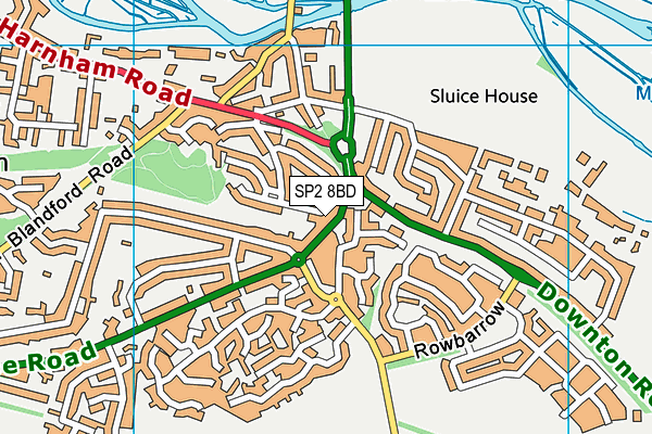 SP2 8BD map - OS VectorMap District (Ordnance Survey)