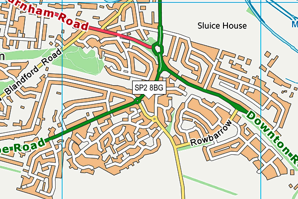 SP2 8BG map - OS VectorMap District (Ordnance Survey)