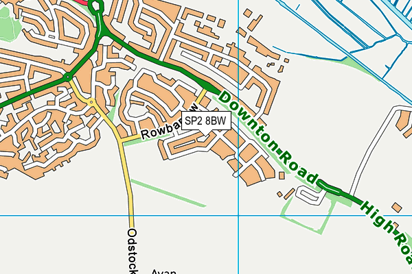 SP2 8BW map - OS VectorMap District (Ordnance Survey)