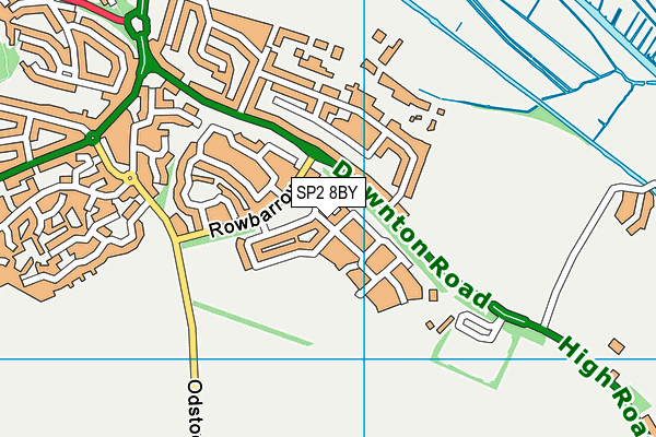 SP2 8BY map - OS VectorMap District (Ordnance Survey)