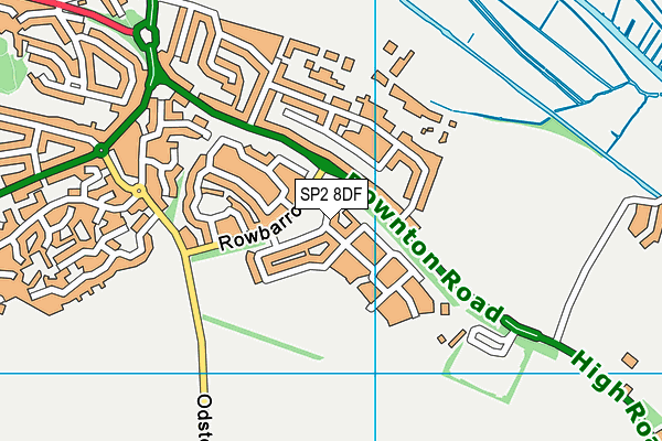 SP2 8DF map - OS VectorMap District (Ordnance Survey)