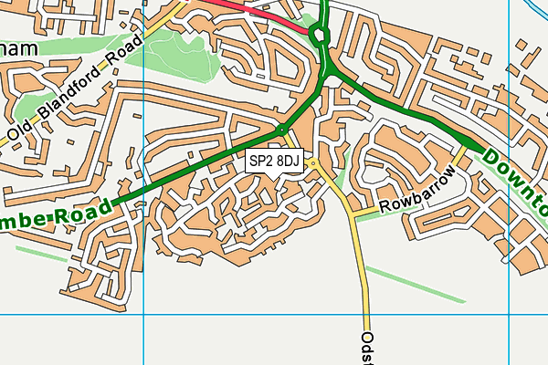 SP2 8DJ map - OS VectorMap District (Ordnance Survey)