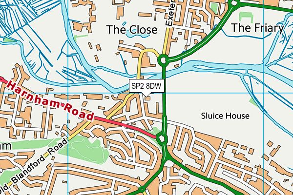 SP2 8DW map - OS VectorMap District (Ordnance Survey)