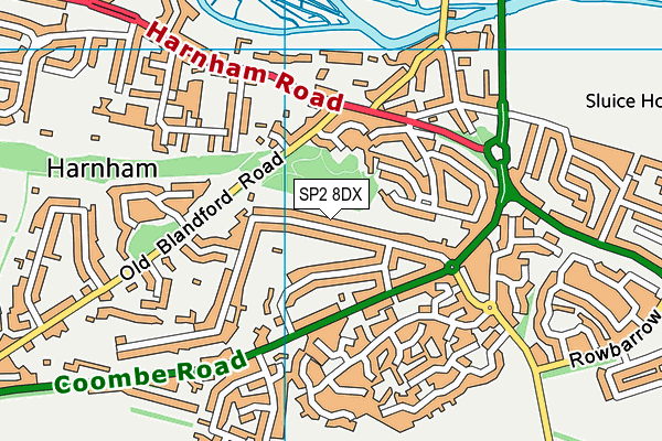 SP2 8DX map - OS VectorMap District (Ordnance Survey)