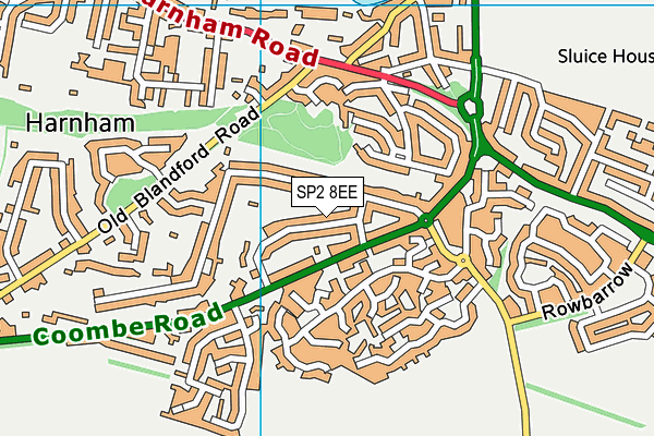 SP2 8EE map - OS VectorMap District (Ordnance Survey)