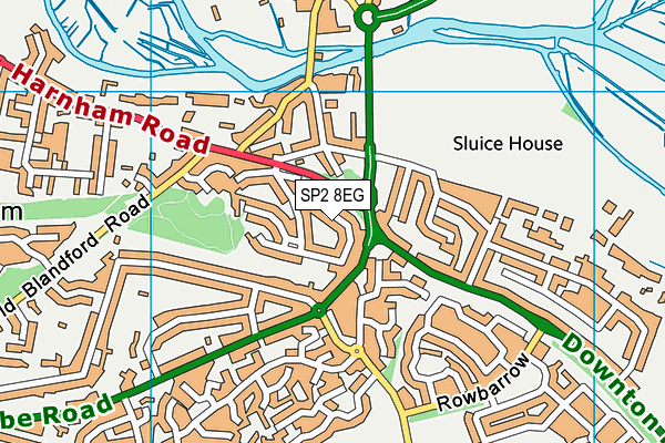 SP2 8EG map - OS VectorMap District (Ordnance Survey)