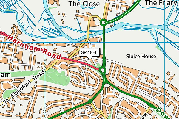 SP2 8EL map - OS VectorMap District (Ordnance Survey)