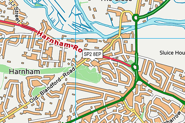 SP2 8EP map - OS VectorMap District (Ordnance Survey)