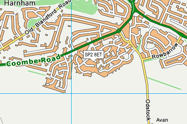 SP2 8ET map - OS VectorMap District (Ordnance Survey)