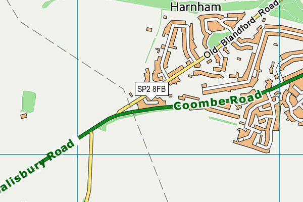 SP2 8FB map - OS VectorMap District (Ordnance Survey)