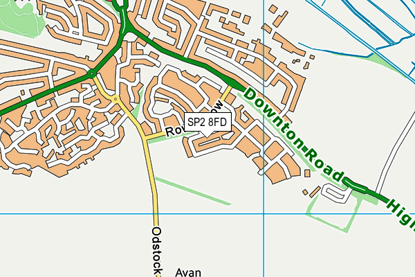 SP2 8FD map - OS VectorMap District (Ordnance Survey)