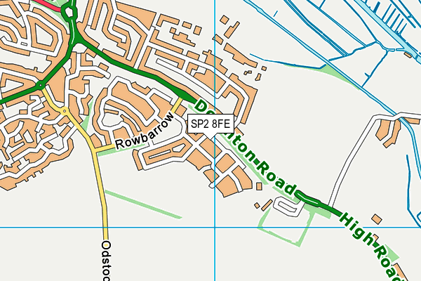 SP2 8FE map - OS VectorMap District (Ordnance Survey)