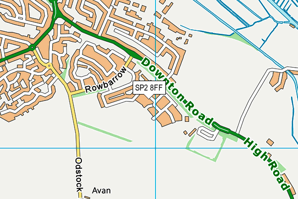 SP2 8FF map - OS VectorMap District (Ordnance Survey)