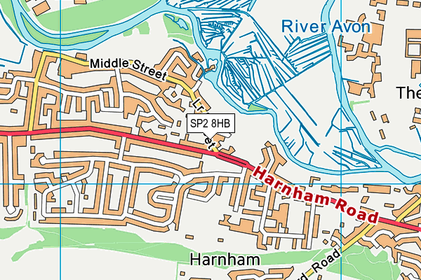 SP2 8HB map - OS VectorMap District (Ordnance Survey)