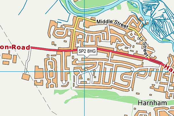 SP2 8HG map - OS VectorMap District (Ordnance Survey)