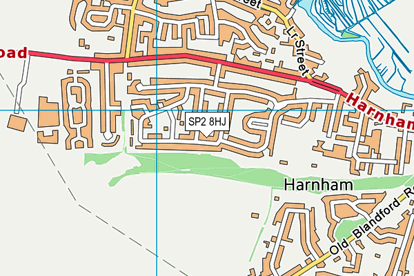 SP2 8HJ map - OS VectorMap District (Ordnance Survey)