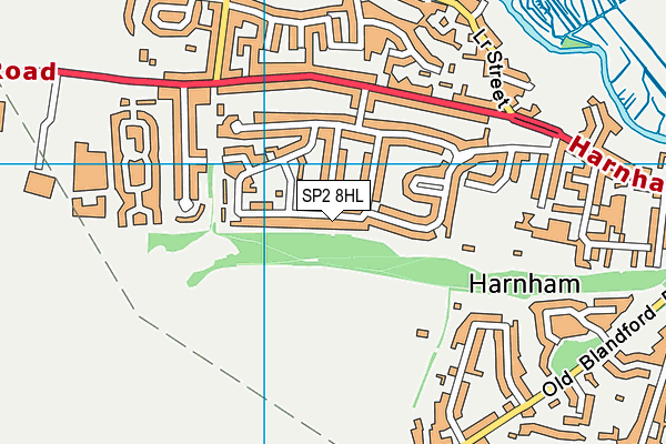 SP2 8HL map - OS VectorMap District (Ordnance Survey)