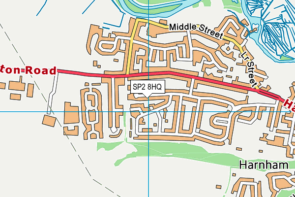 SP2 8HQ map - OS VectorMap District (Ordnance Survey)