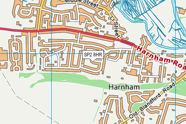 SP2 8HR map - OS VectorMap District (Ordnance Survey)