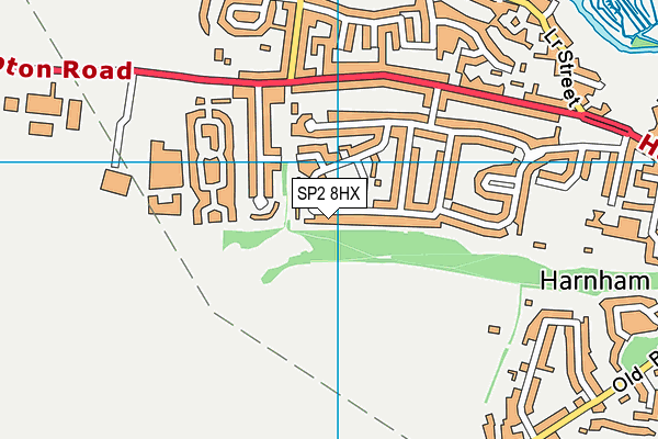 SP2 8HX map - OS VectorMap District (Ordnance Survey)