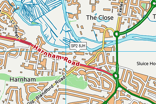 SP2 8JH map - OS VectorMap District (Ordnance Survey)