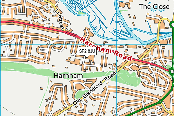 SP2 8JU map - OS VectorMap District (Ordnance Survey)