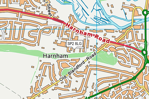 SP2 8LG map - OS VectorMap District (Ordnance Survey)