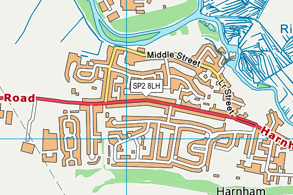 SP2 8LH map - OS VectorMap District (Ordnance Survey)