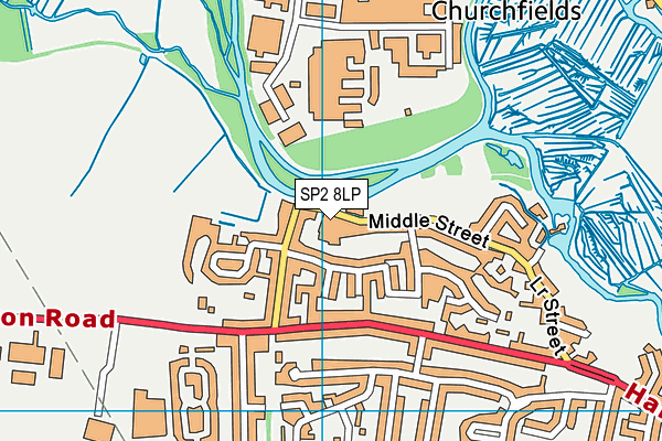 SP2 8LP map - OS VectorMap District (Ordnance Survey)