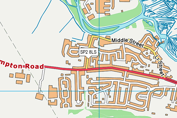 SP2 8LS map - OS VectorMap District (Ordnance Survey)