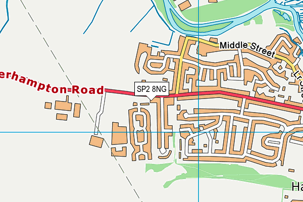 SP2 8NG map - OS VectorMap District (Ordnance Survey)