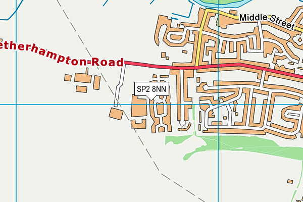 SP2 8NN map - OS VectorMap District (Ordnance Survey)