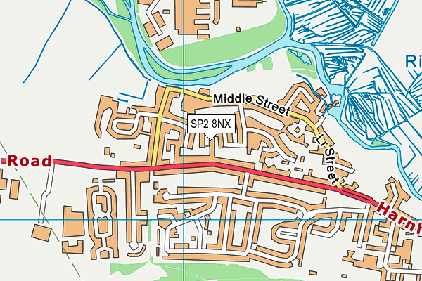 SP2 8NX map - OS VectorMap District (Ordnance Survey)