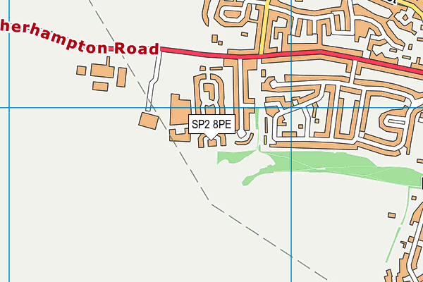 SP2 8PE map - OS VectorMap District (Ordnance Survey)